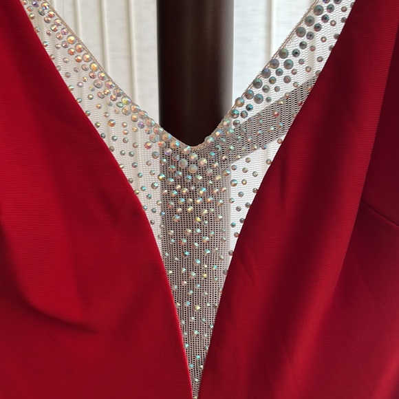 Red Backless Floor Length Gown - Picture 2 of 4